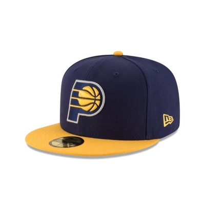 Blue Indiana Pacers Hat - New Era NBA 2Tone 59FIFTY Fitted Caps USA6237098